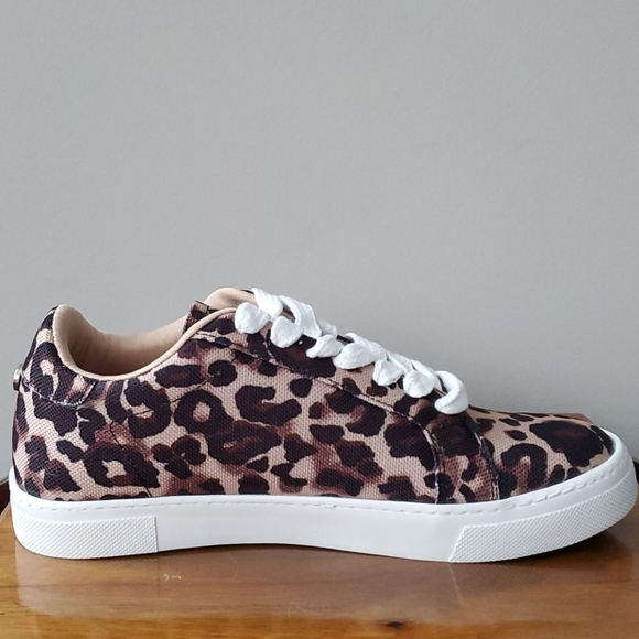 Steve Madden Canvas Leopard Sneakers - Picture 6 of 9